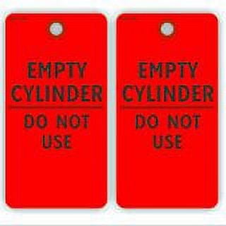 EMPTY CYLINDER - DO NOT USE, 5.75" x 3", Red Paper,2 Sided, Plain, Pack of 100