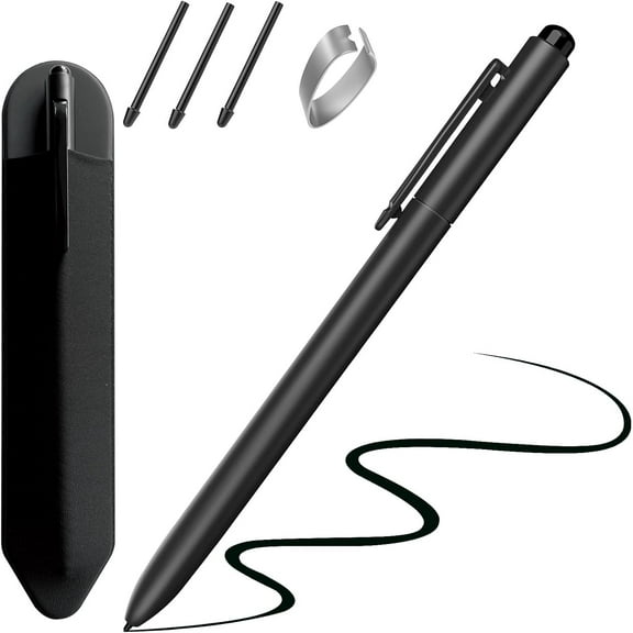 EMR Stylus Compatible with Remarkable 2, Replacement Digital Pen with Eraser, 4096 Pressure Levels, Tilt Support,Palm Rejection,Pencil Holder(3 Pen Tips)
