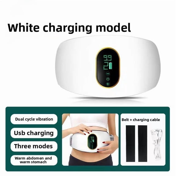 EMS Abdominal Massager Belt, Electronic Muscle Stimulator For Waist, Back & Body, Portable Toning Device With Vibration, Home Use Fitness Massage Equipment