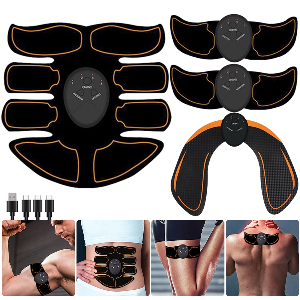 EMS Abdominal Muscle Stimulator with 6 Modes 10 Gear Electric Trainer Belt for Men and Women Workout Walmart