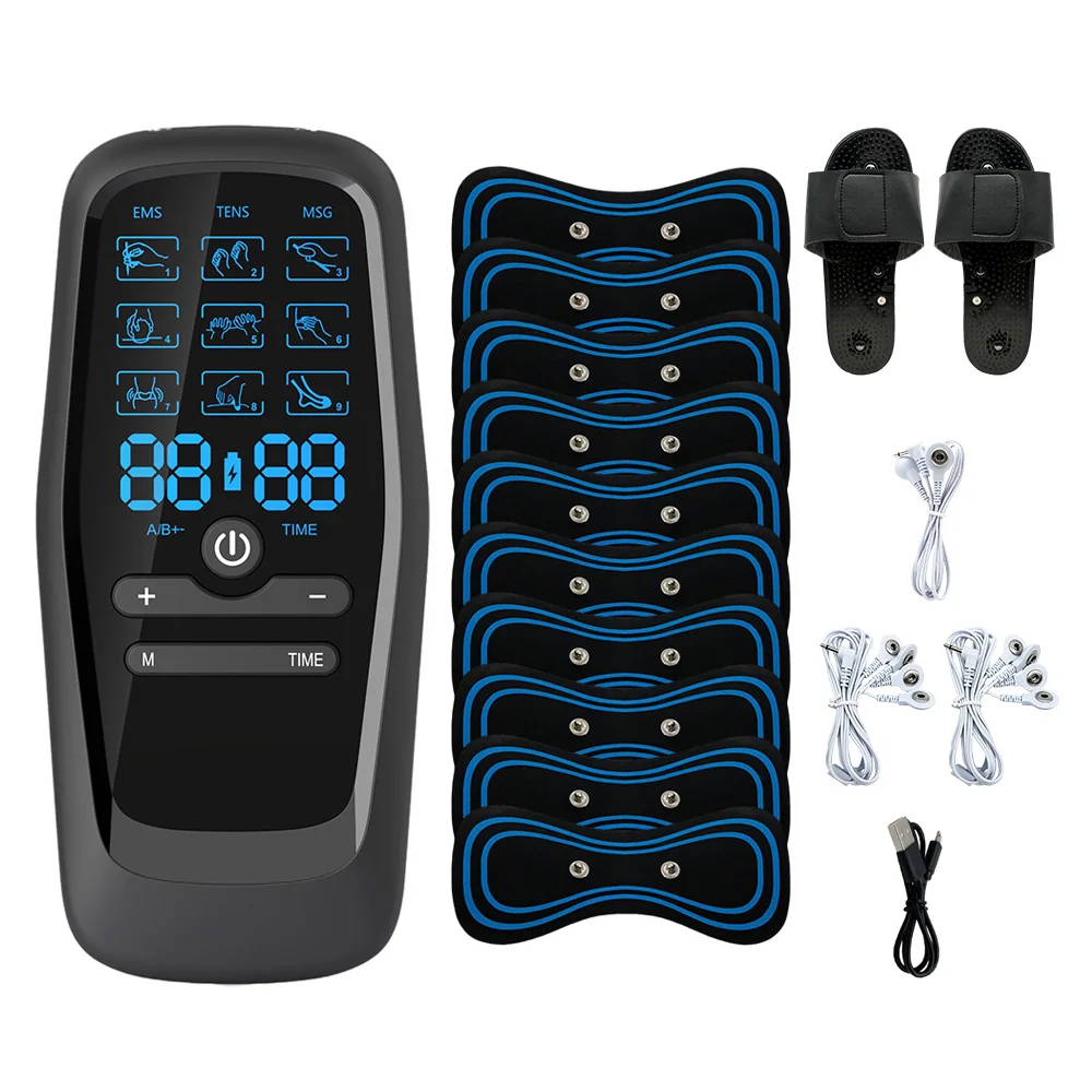 EMS Electric Muscle Therapy Stimulator Tens Unit Machine Back Neck ...