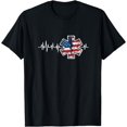 thumbnail image 1 of EMS Emergency Medical Service USA Flag Heartbeat 4th of July T-Shirt, 1 of 4