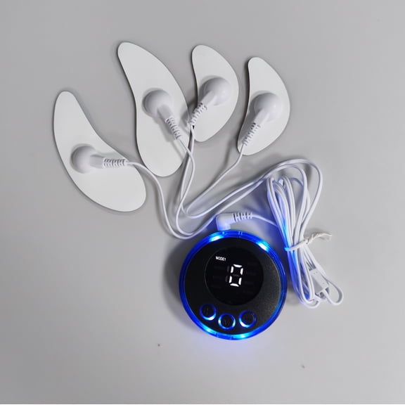 EMS Face Lifting & Full Body Pulse Massager, Microcurrent Facial Toning Device with Remote Control, 5 Modes for Neck, Back & Leg Pain Relief, Portable USB Rechargeable, Pearl White