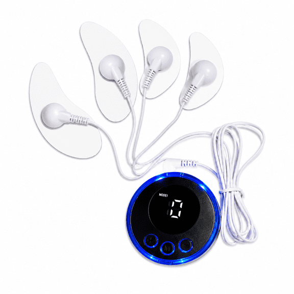 EMS Face Lifting & Full Body Pulse Massager, Microcurrent Facial Toning Device with Remote Control, 5 Modes for Neck, Back & Leg Pain Relief, Portable USB Rechargeable, Pearl White