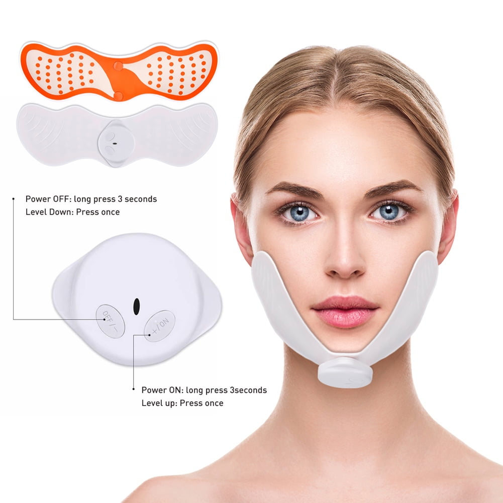Electric V Face Sticker Tens Massager Thin Facial Muscle Stimulator Slimming