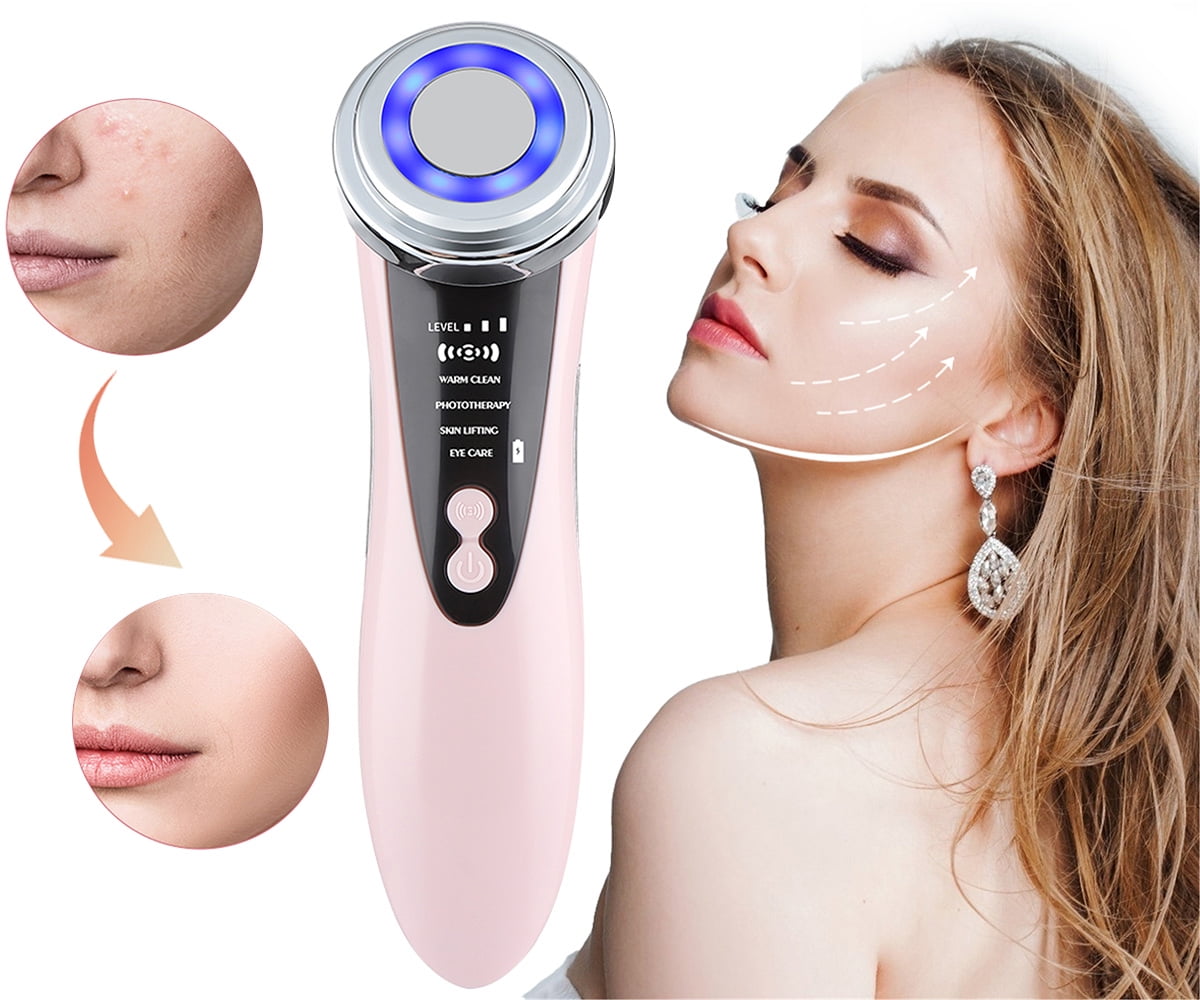 EMS Facial Massager, LED Light Skin Tightening Device, High Frequency Vibration Facial Machine Microcurrent Beauty Instrument for Face Lift Anti-Wrinkle Anti-Aging Porn Photo