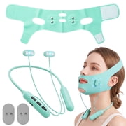 EMS Facial Massager, Wearable Microcurrent Face & Neck Massager with 2 Electrode Pads, 9 Levels, 4 Modes, 15-Min Auto Timer