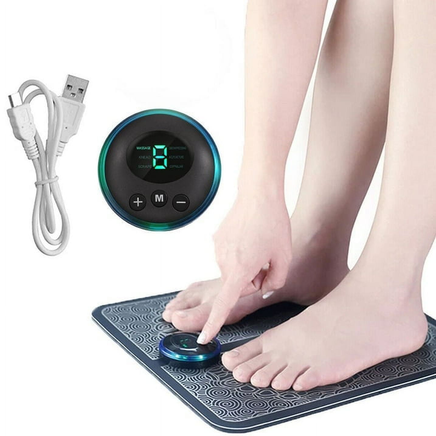 EMS Foot Massager, Pro Electrode Foot Stimulator Mat, Improve Plantar ...