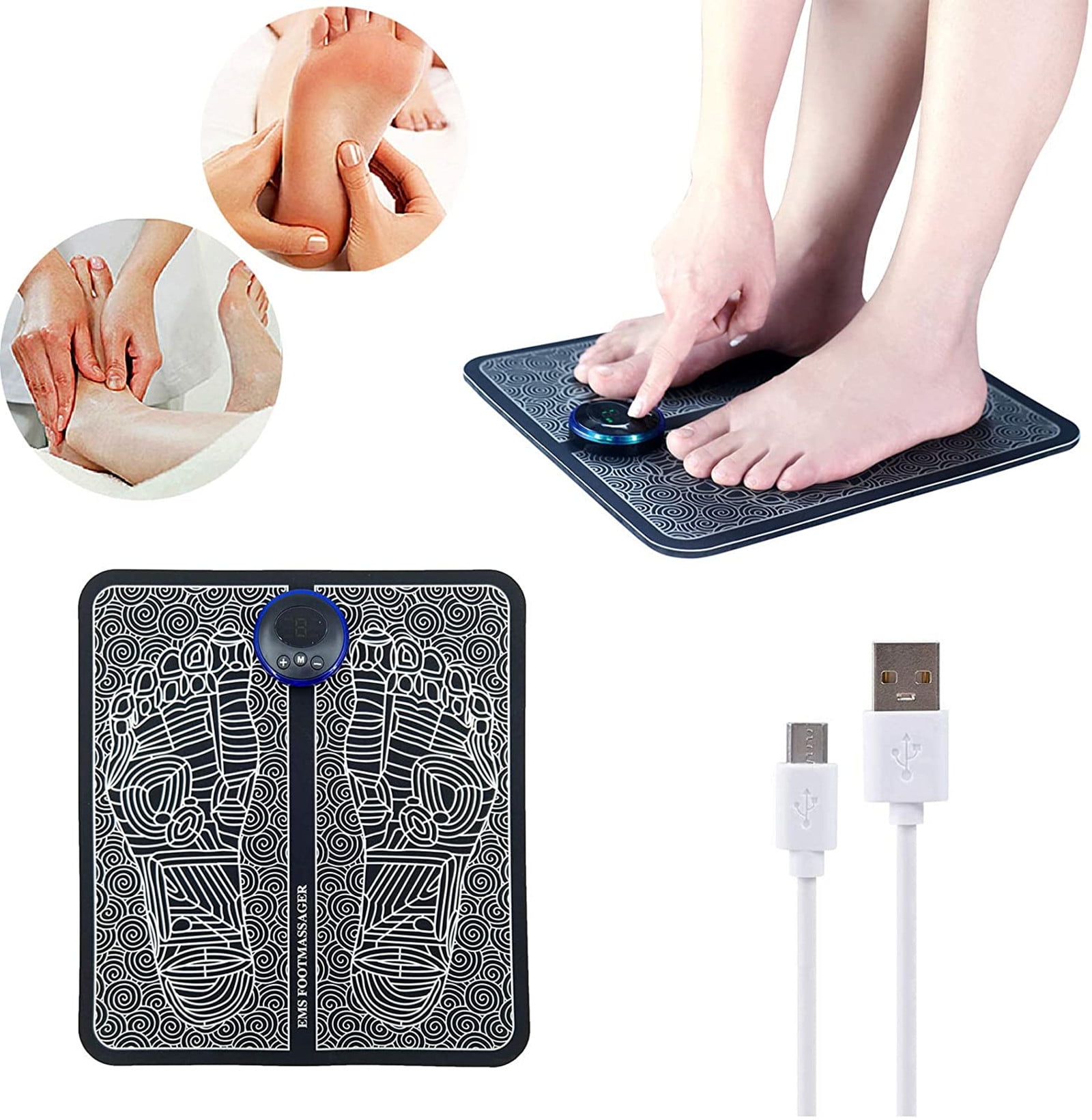 QUINEAR Foot Stimulator, EMS Foot Massager and Electronic Stimulator with  TENS U 