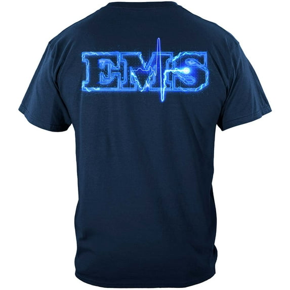 EMS Full Print EMS 100% Cotton Navy T-Shirt X-Large