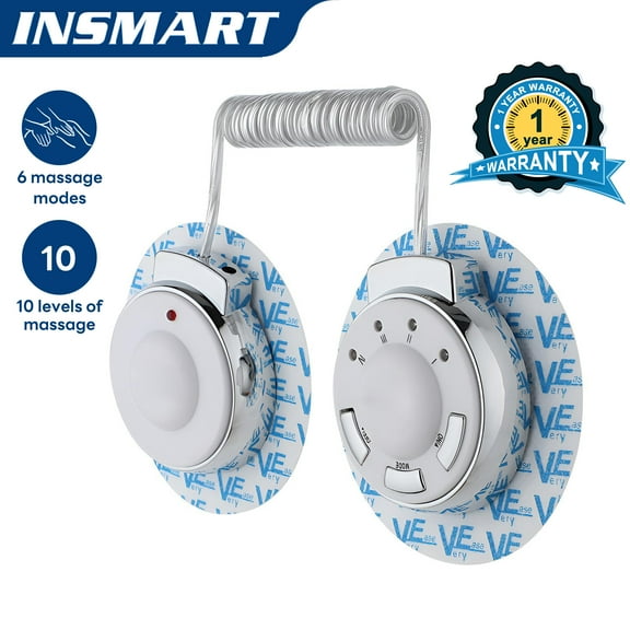 EMS Graphene Heating Waist Massager Patch, USB Electric Heating Vibration Massage, Silver