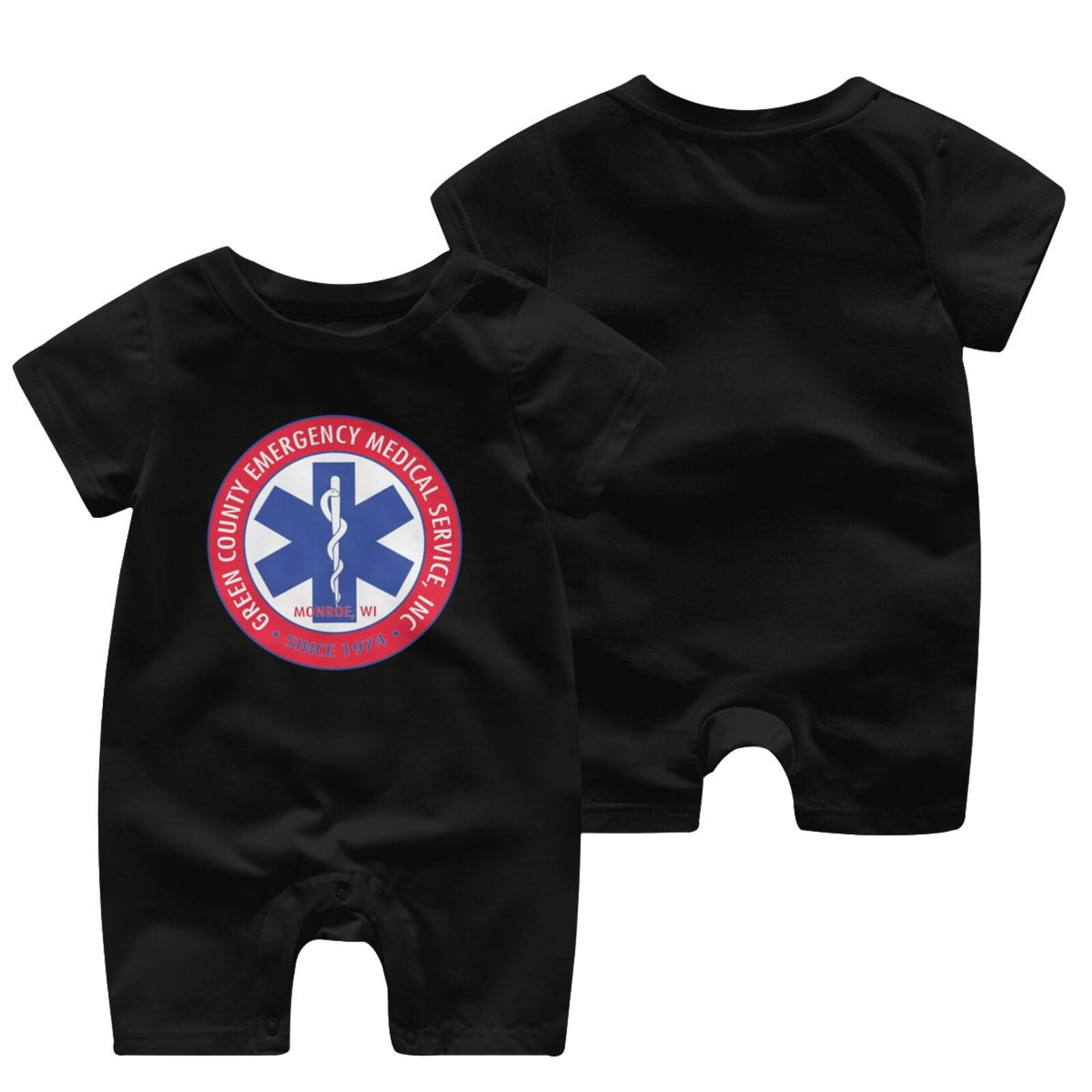 EMS Logo Baby Short Sleeve Jumpsuit Romper Playsuit One Piece Outfit EMS Logo Baby Short Sleeve Jumpsuit Romper Playsuit One Piece Outfit