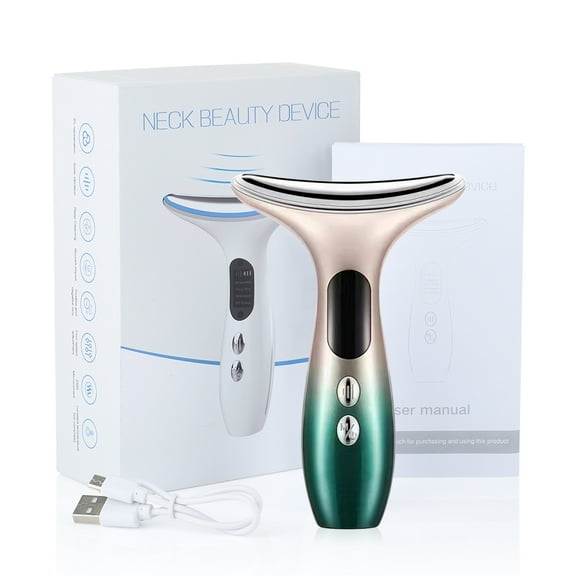 EMS Micro-current Neck Face Beauty Device LED IPL Skin Rejuvenation Cleaning Double Chin Removal Facial Lifting Firming Massager