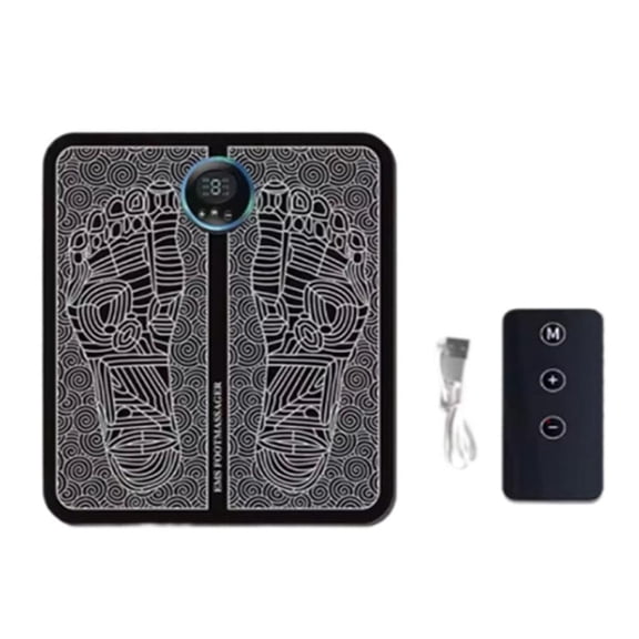 EMS Microcurrent Foot Massager Pad, Reusable Electrodes for Muscle Stimulation & Circulation, Portable Home Therapy