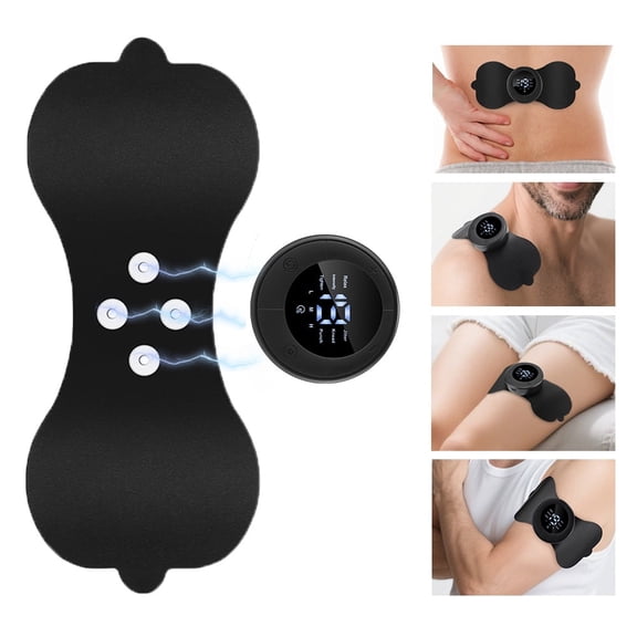 EMS Microcurrent Mini Massager Machine, 3 Heat 6 Modes 19 Intensity Levels, Wireless Pulse Muscle Stimulator for Neck Back Shoulder Leg