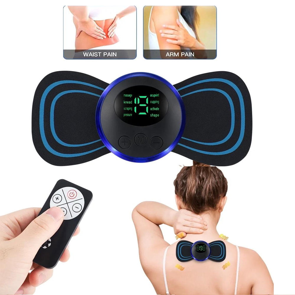 EMS Mini Neck Massager，Portable Mini Electric Back Massage Device for Neck Shoulder Back Waist, Relieve Pressure of The Whole Body USB Charge