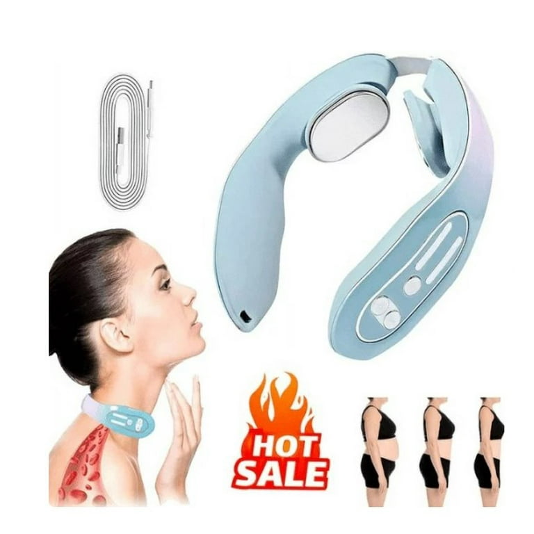 Lanyard Rechargeable Electric Pulse Neck Massager With Heat