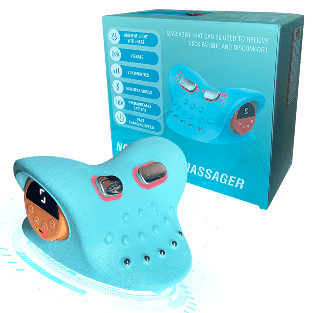 vibrating neck massager walmart Health Touch Neck Massager Gift with Relaxing Vibration, Husky