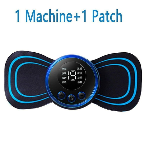 EMS Neck Massager Rechargeable Cervical Massage Sticker Patch 8 Mode 19 Gears Pulsed Therapy Instrument Tens Muscle Stimulator Pain Relief
