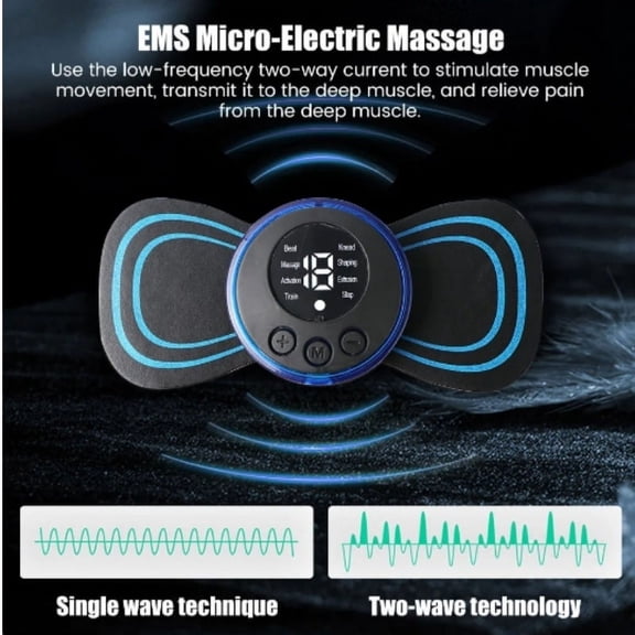EMS Nek Massager Mini Cervicale Rugspier Pijnbestrijding Patch Massageador Stimulator Mat Draagbare Been Lichaam Gezondheidszorg Tool