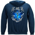 thumbnail image 1 of EMS On Call For Life EMT EMT 8oz 50/50 Navy Hooded Sweat Shirt 5X-Large, 1 of 1