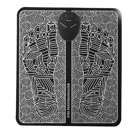 EMS Reshaping Foot Massager Mat Pad, TeqHome Foldable Foot Massage Mat with 6 Modes 10 Intensity Levels for Pain Relief