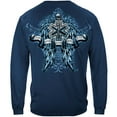 thumbnail image 1 of EMS Skull Wings Full EMS 100% Cotton Navy Long Sleeves T-Shirt X-Large, 1 of 1