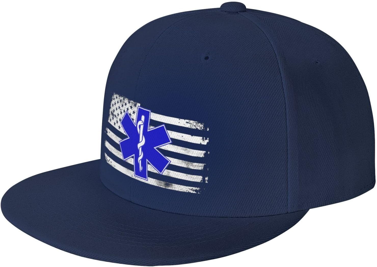 ems-star-of-life-emt-paramedic-medic-american-flag-flat-brim-baseball