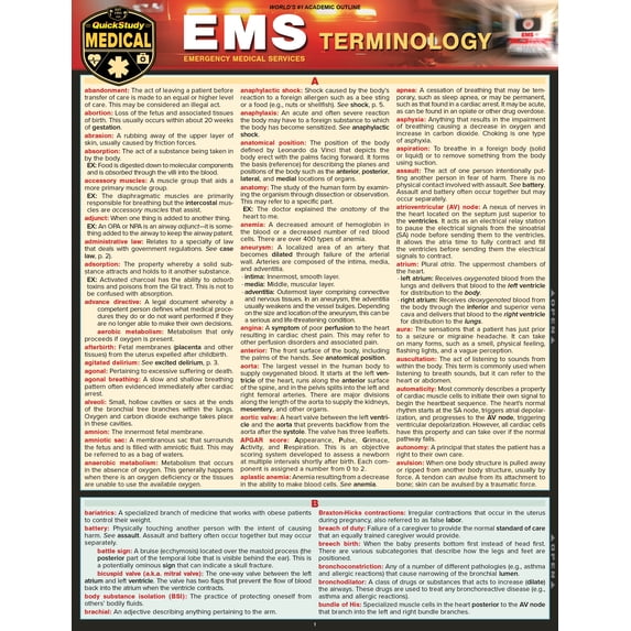 EMS Terminology : a QuickStudy Laminated Reference Guide (Edition 1 ...