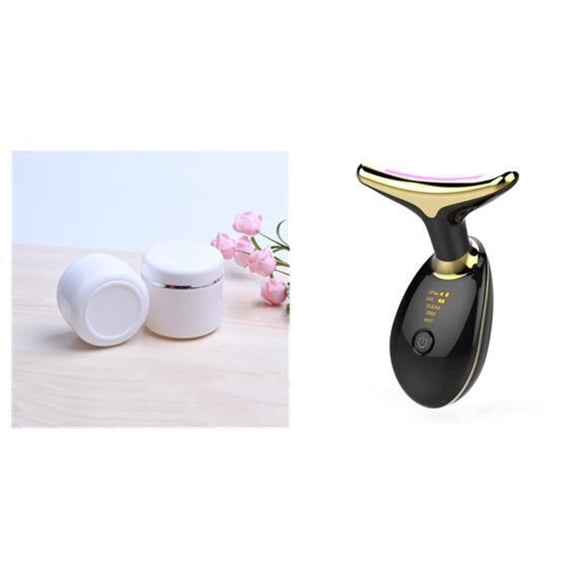 EMS Thermal Neck Lifting And Tighten Massager Electric Microcurrent Wrinkle Remover LED Photon Face Beauty Device For Woman