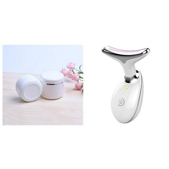 EMS Thermal Neck Lifting And Tighten Massager Electric Microcurrent Wrinkle Remover LED Photon Face Beauty Device For Woman