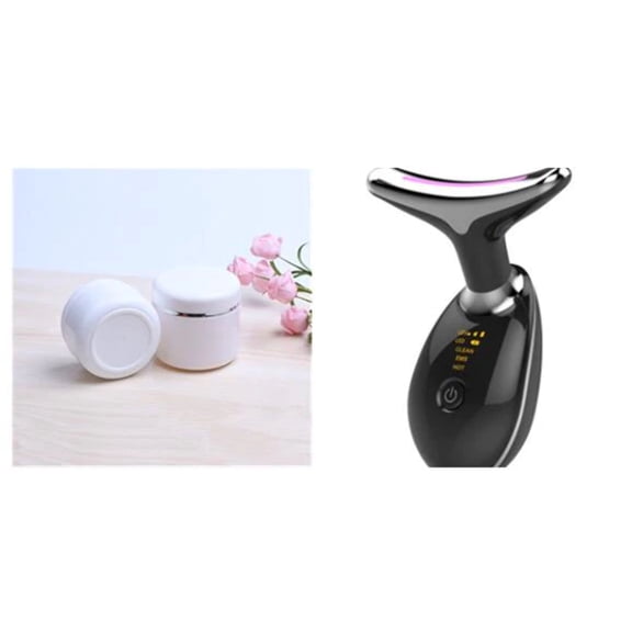 EMS Thermal Neck Lifting And Tighten Massager Electric Microcurrent Wrinkle Remover LED Photon Face Beauty Device For Woman