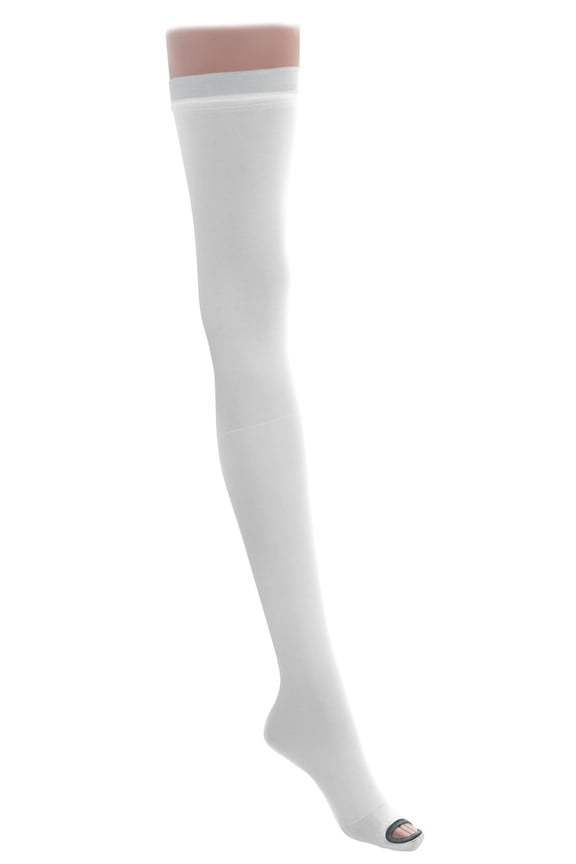 EMS Thigh Length Anti-Embolism Stockings,White,Large MDS160864H