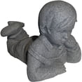 thumbnail image 1 of EMSCO Day Dreaming Boy Statue – Natural Granite Appearance – Made of Resin – Lightweight – 16” Height, 1 of 3