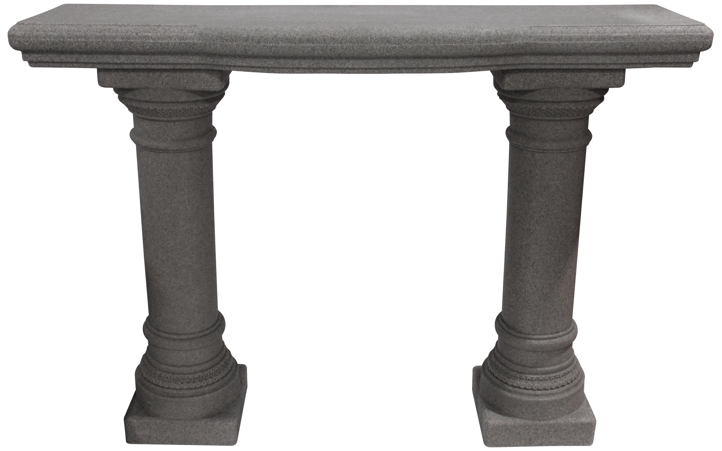 Gray Resin Garden Shelf with Columns, 48 inches