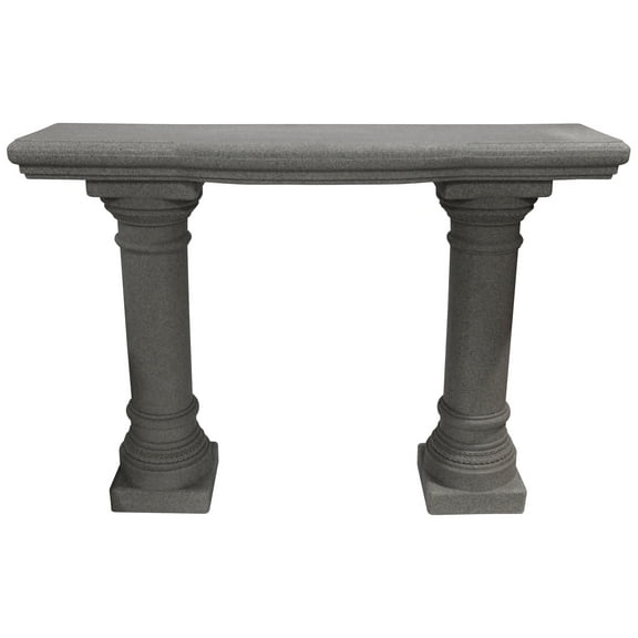 EMSCO Garden Shelf with Columns – Natural Granite Appearance – Made of Resin – Lightweight – 48”