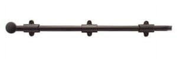 EMT 8514 US19 24-Inch Surface Bolt By Emtek - Solid Brass Surface Bolt Set With Strike Plates