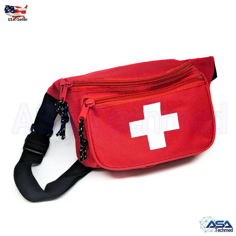 ASA Techmed EMT EMS Paramedic Medic Hip Side Fly Fanny Pack Go Bag Navy Blue Red Orange Men s Size One Size
