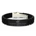 thumbnail image 1 of EMT Engraved Black Glidelock Clasp Bracelet - Only Because Freaking Awesome Is Not An Official Job Title - Perfect Gift for Graduation, Birthday, and Holidays, 1 of 4
