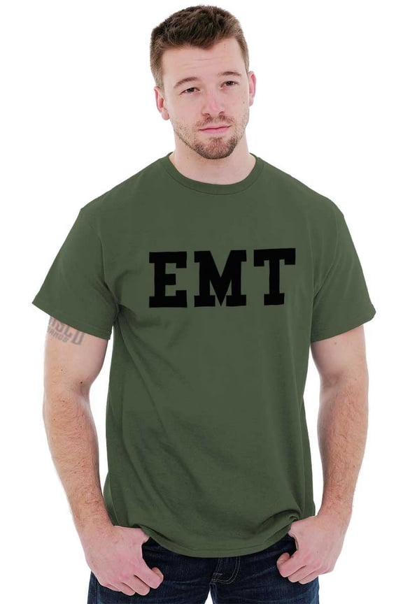 EMT First Responder Paramedic Rescue Men's Graphic T Shirt Tees Brisco Brands S