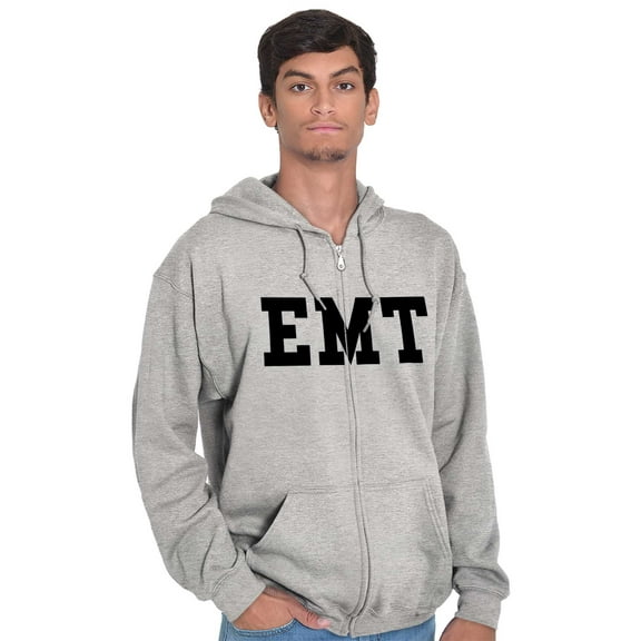 EMT First Responder Paramedic Rescue Unisex Fleece Graphic Zip Up Hoodie Brisco Brands 4X
