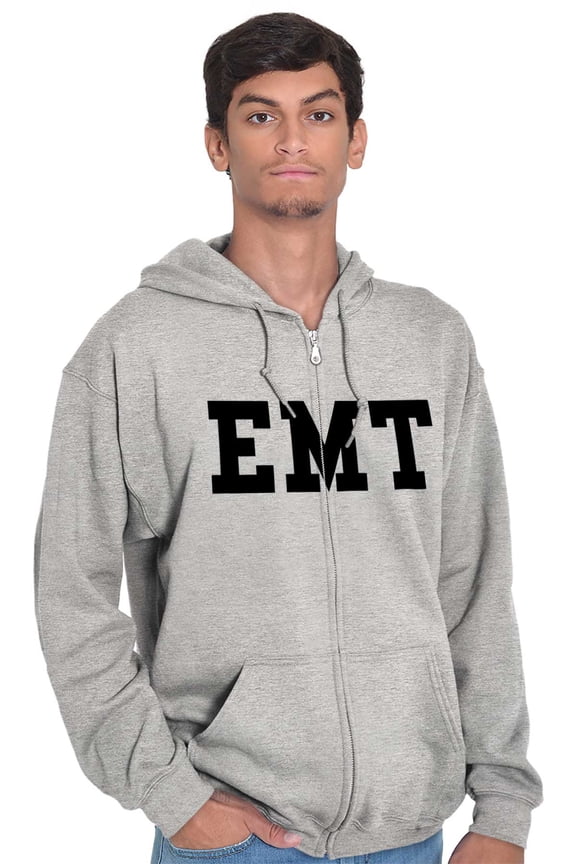 EMT First Responder Paramedic Rescue Unisex Fleece Graphic Zip Up Hoodie Brisco Brands 5X