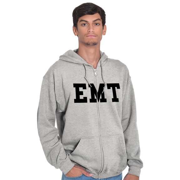 EMT First Responder Paramedic Rescue Zip Up Hoodie Men's Women's Brisco Brands L