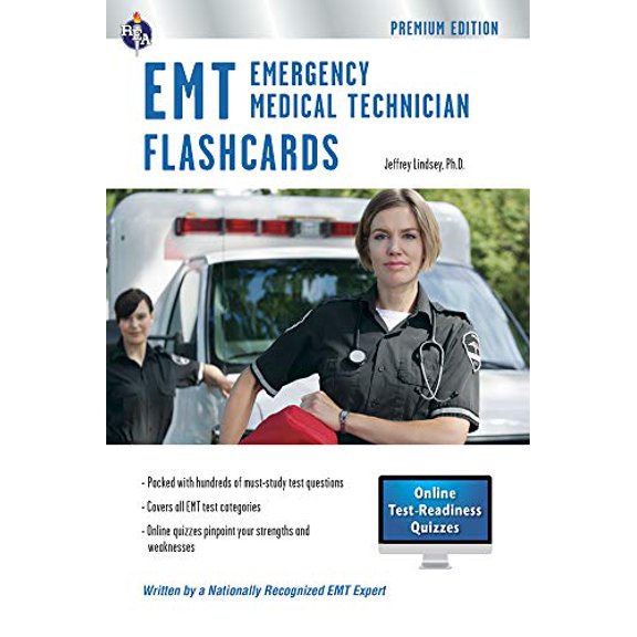Pre-Owned EMT Test Preparation: EMT Flashcard Book + Online (Edition 3) (Paperback)