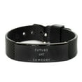 thumbnail image 1 of EMT Graduation Gift Black Shark Mesh Bracelet - Future EMT Someday Inspirational Confidence Gift for Him, 1 of 4