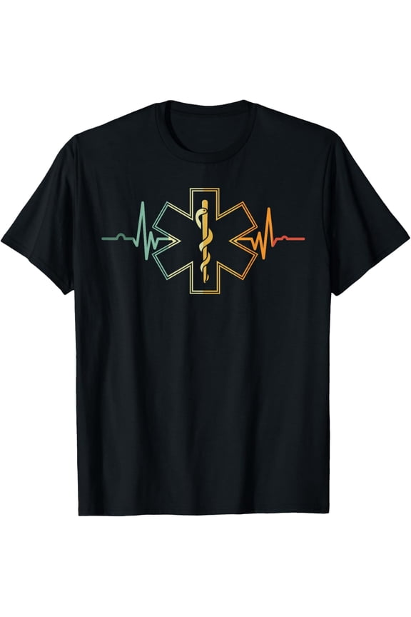 EMT Heartbeat Medical Worker First Responder Health Worker T-Shirt