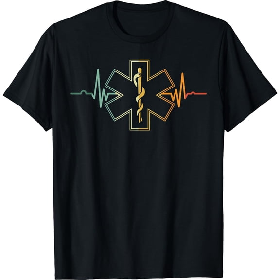 EMT Heartbeat Medical Worker First Responder Health Worker T-Shirt