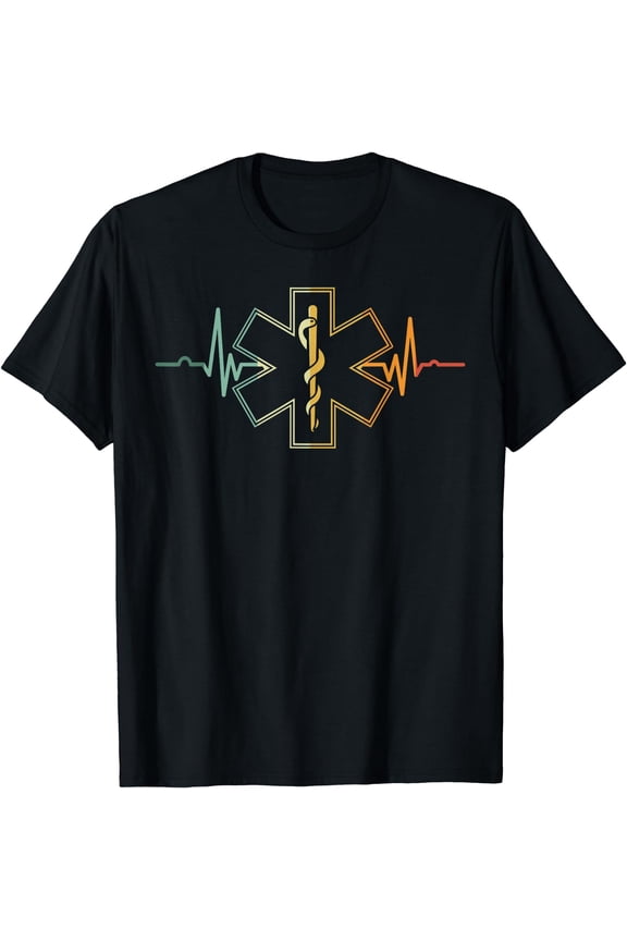 EMT Heartbeat Medical Worker First Responder Health Worker T-Shirt