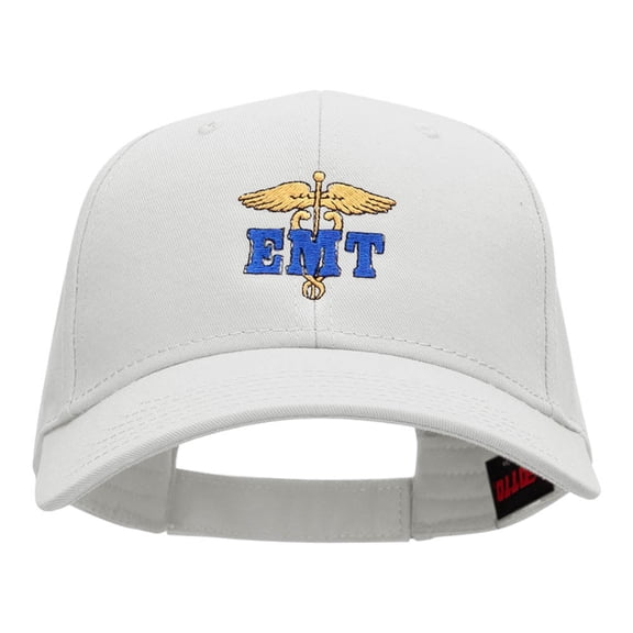 EMT Insignia Embroidered Low Profile Cap - White OSFM