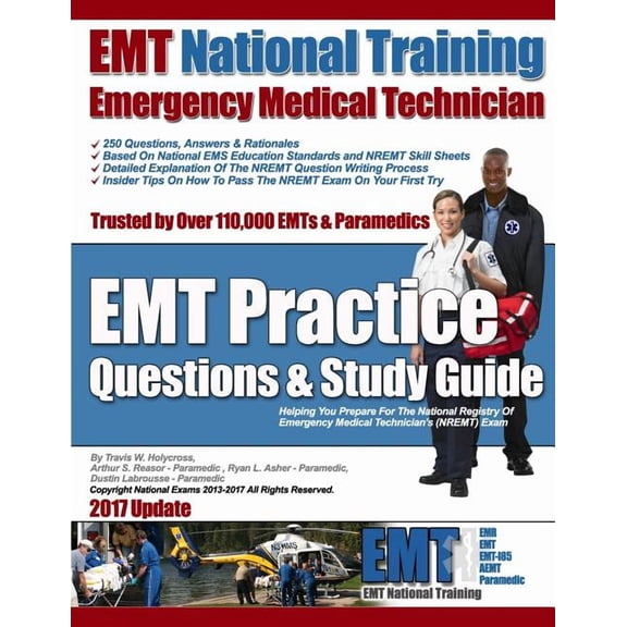 EMT National Training EMT Practice Questions & Study Guide, (Paperback)